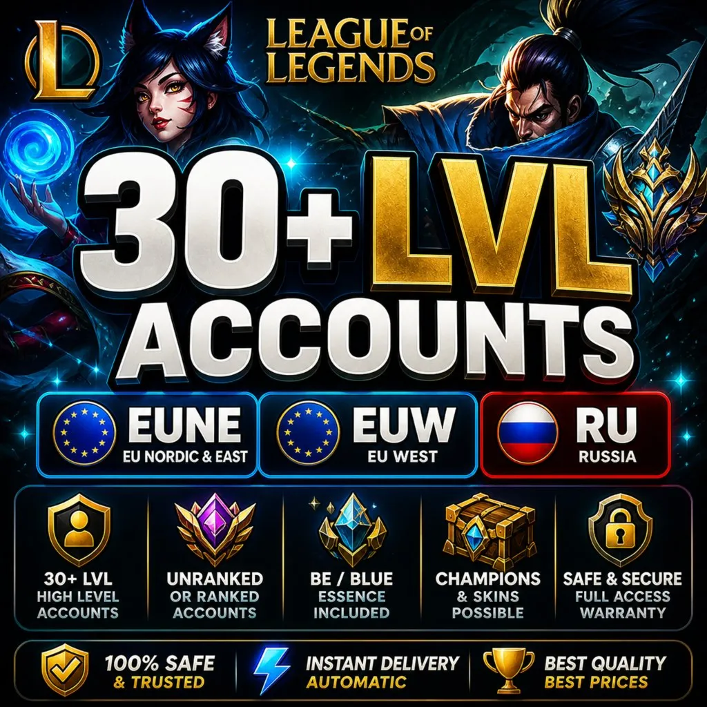 30 + LVL EUNE | EUW | RU | Accounts 30 + LVL