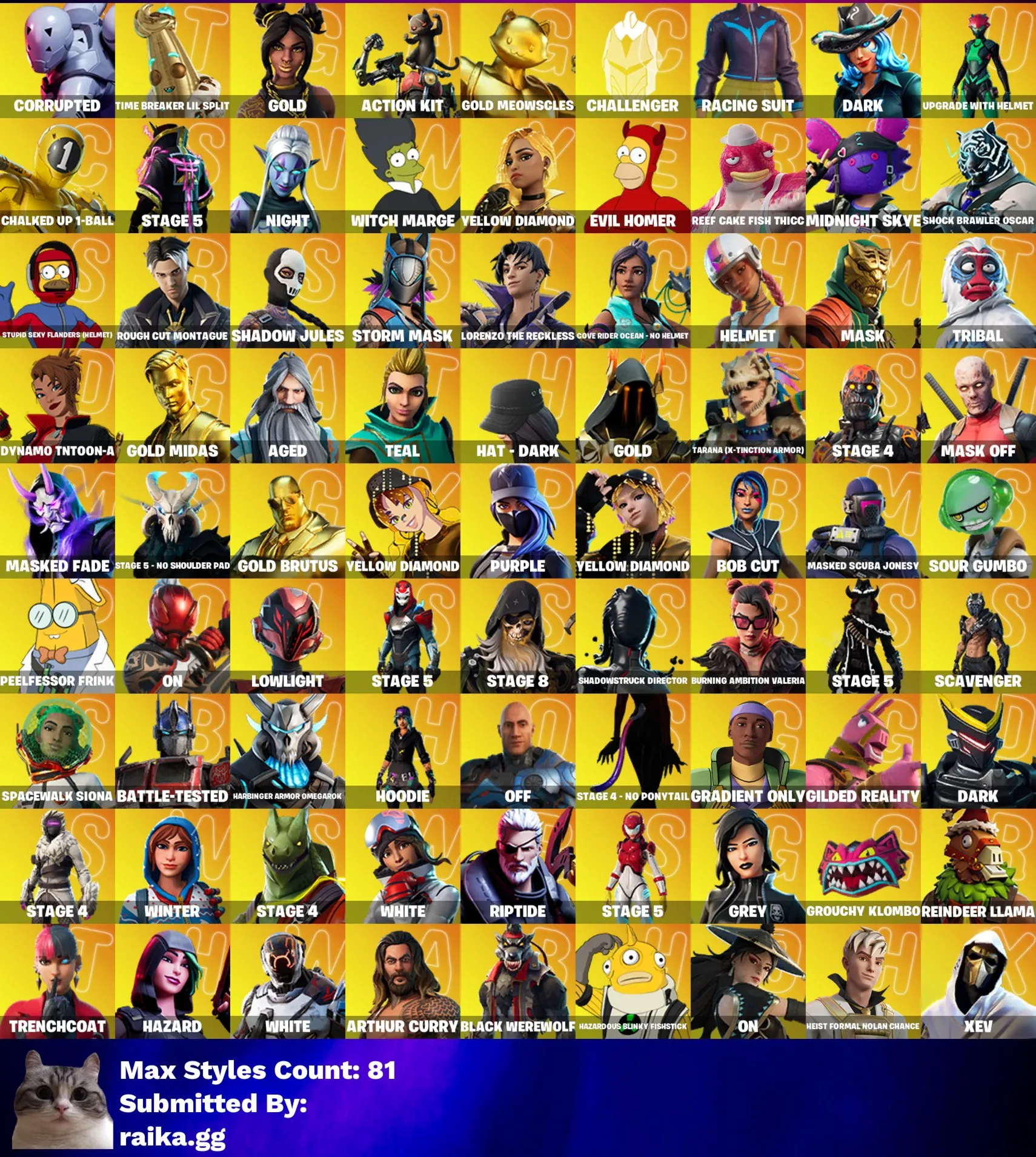 Instant • FN (All Platforms) • 222 skins • Full Access