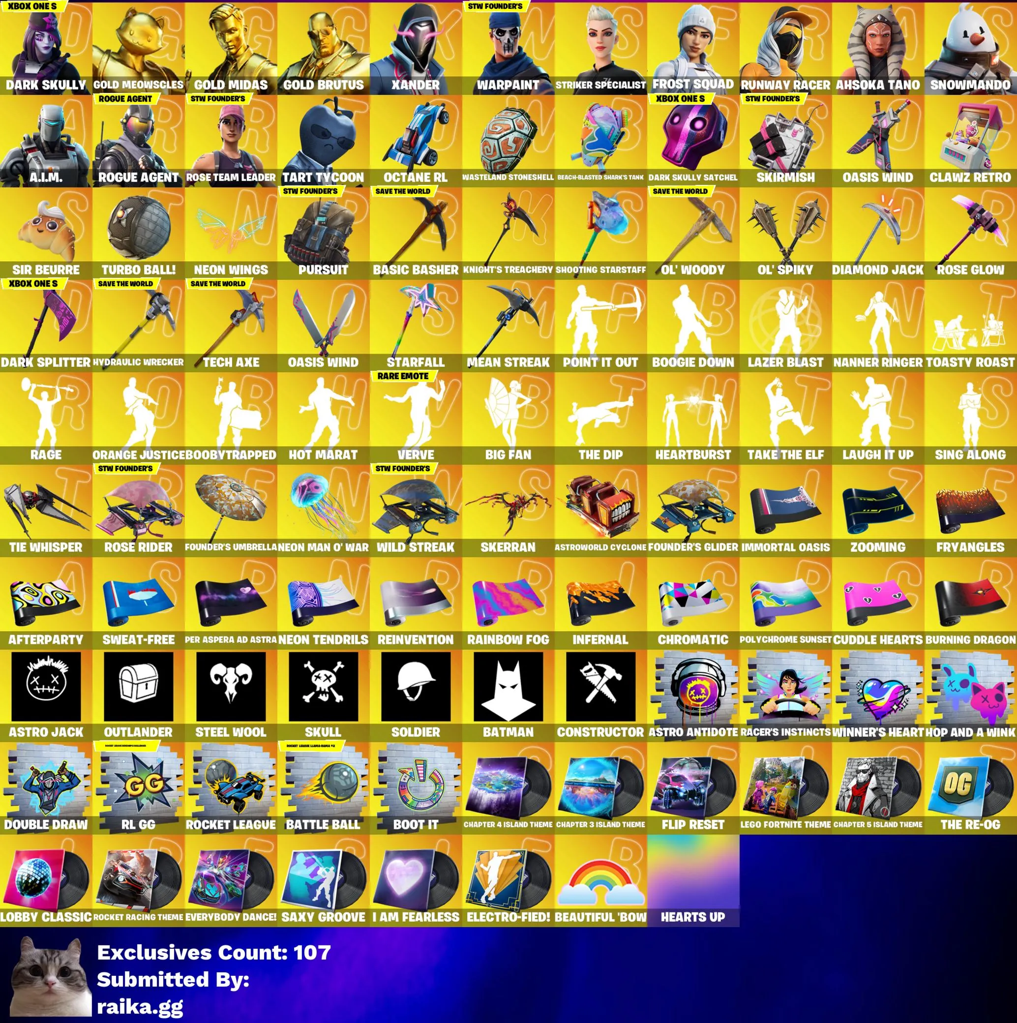 Instant • FN (All Platforms) • 222 skins • Full Access