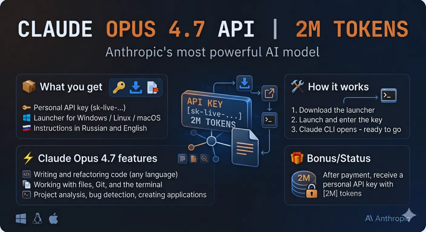 Claude Opus API 4.7 | 2M токенов
