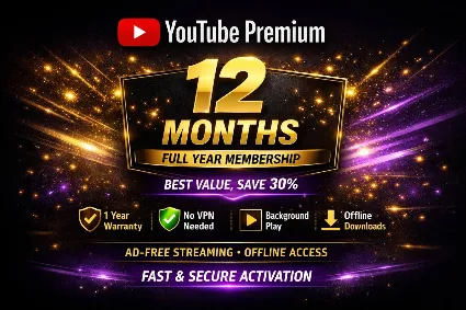 🔥 YouTube Premium 12 месяцев Global ⭐ Без VPN | Россия | Гарантия 12 мес ✅