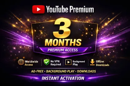 ⚡ YouTube Premium 3 месяца Global ✨ Без VPN | Россия | Мгновенная активация ✅