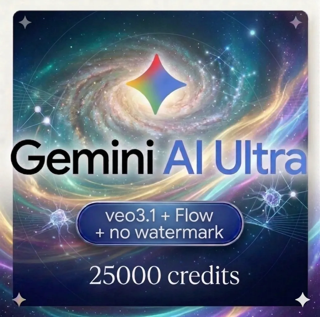 Gemini AI Ultra + Veo 3.1 + Flow 25K + no watermark –  Full Warranty