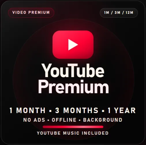 YouTube Premium | Активация ссылкой | 3 / 12 месяцев
