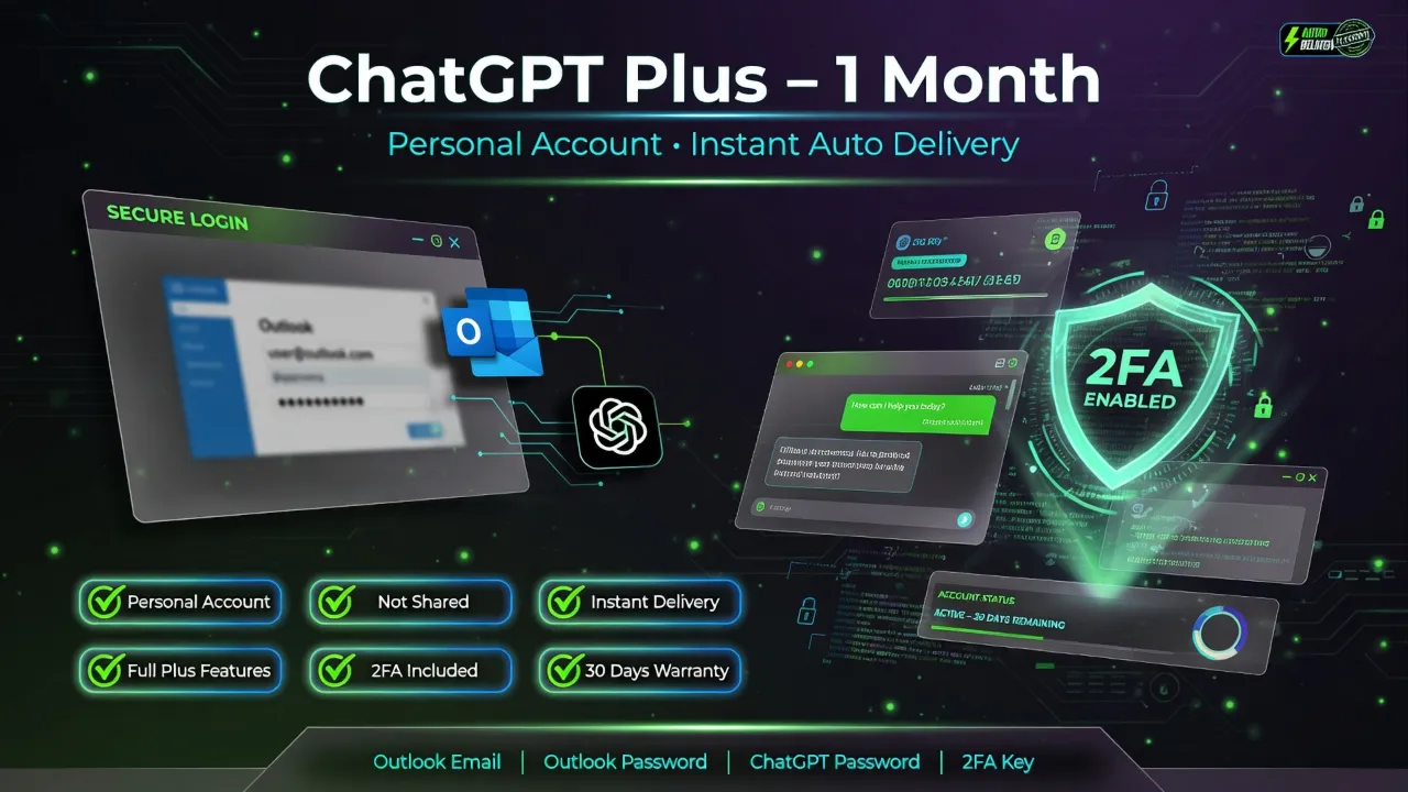 ChatGPT Plus 1-Month Personal Account (auto delivery)