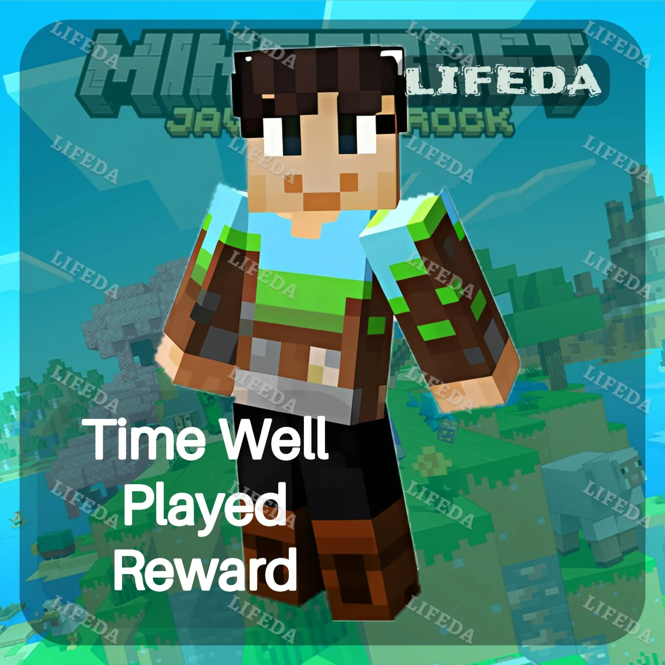 MINECRAFT ⛏️【Time Well Played Reward】🌍SKIN • TWITCH DROPS • JAVA &amp; BEDROCK•GLOBAL