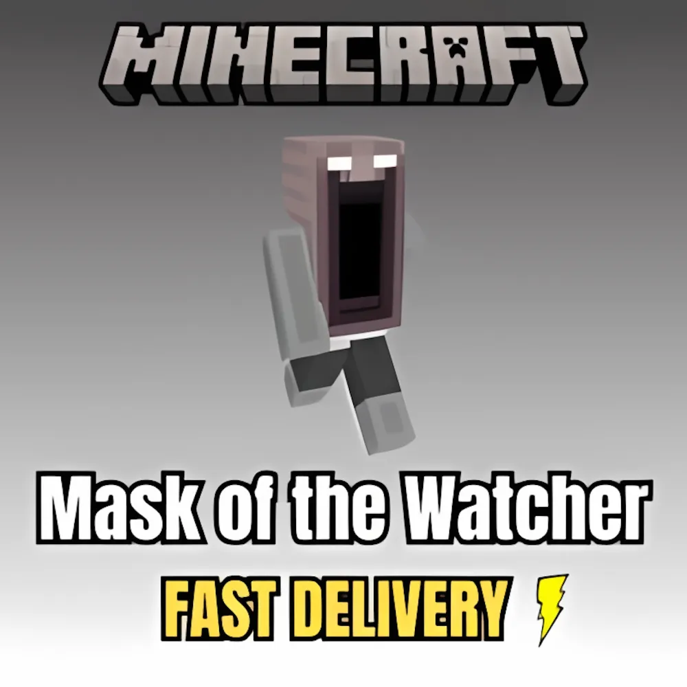 MINECRAFT ⛏️【Mask of the Watcher Mask】🏗️SKIN • TWITCH DROPS • JAVA &amp; BEDROCK•GLOBAL