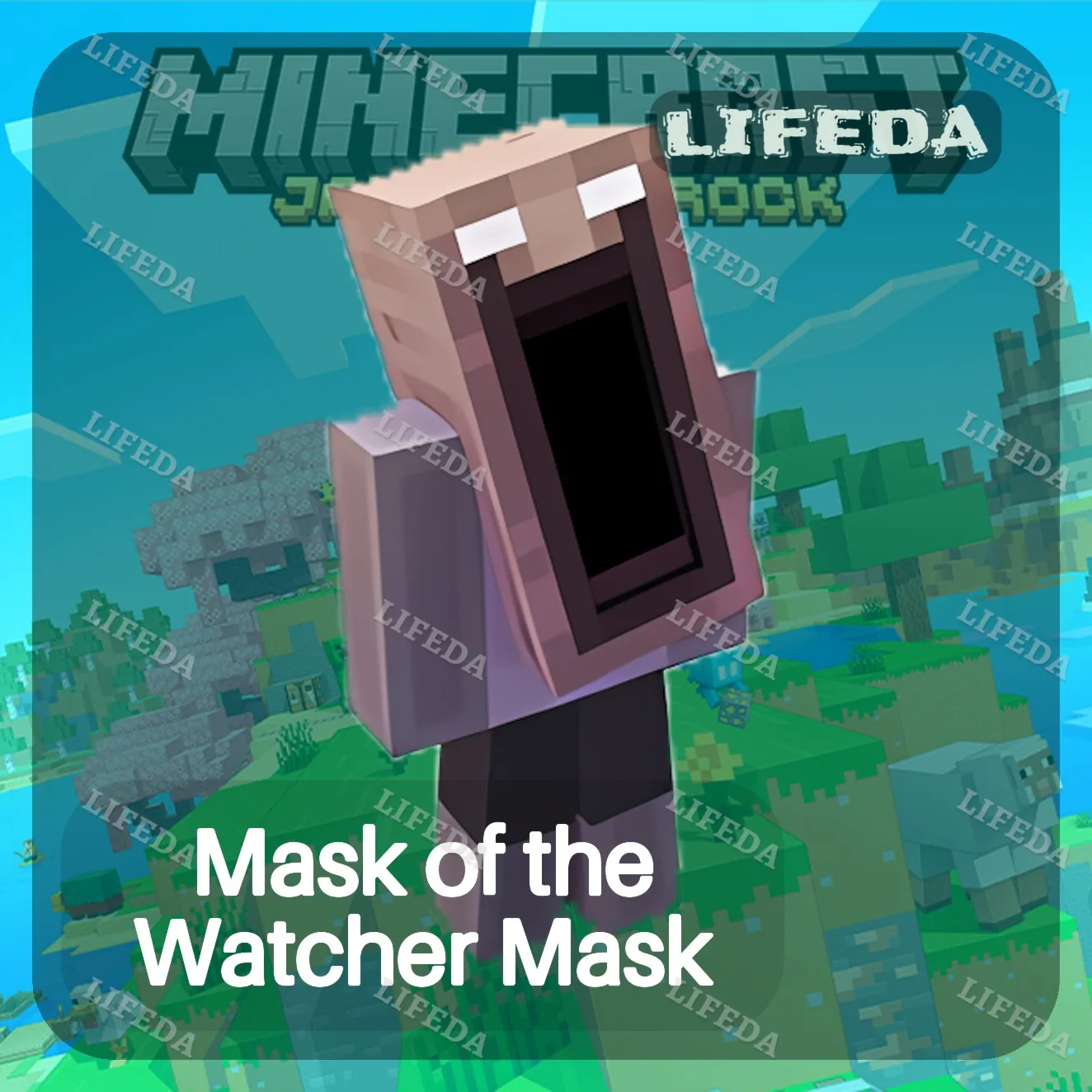 MINECRAFT ⛏️【Mask of the Watcher Mask】🏗️SKIN • TWITCH DROPS • JAVA &amp; BEDROCK•GLOBAL