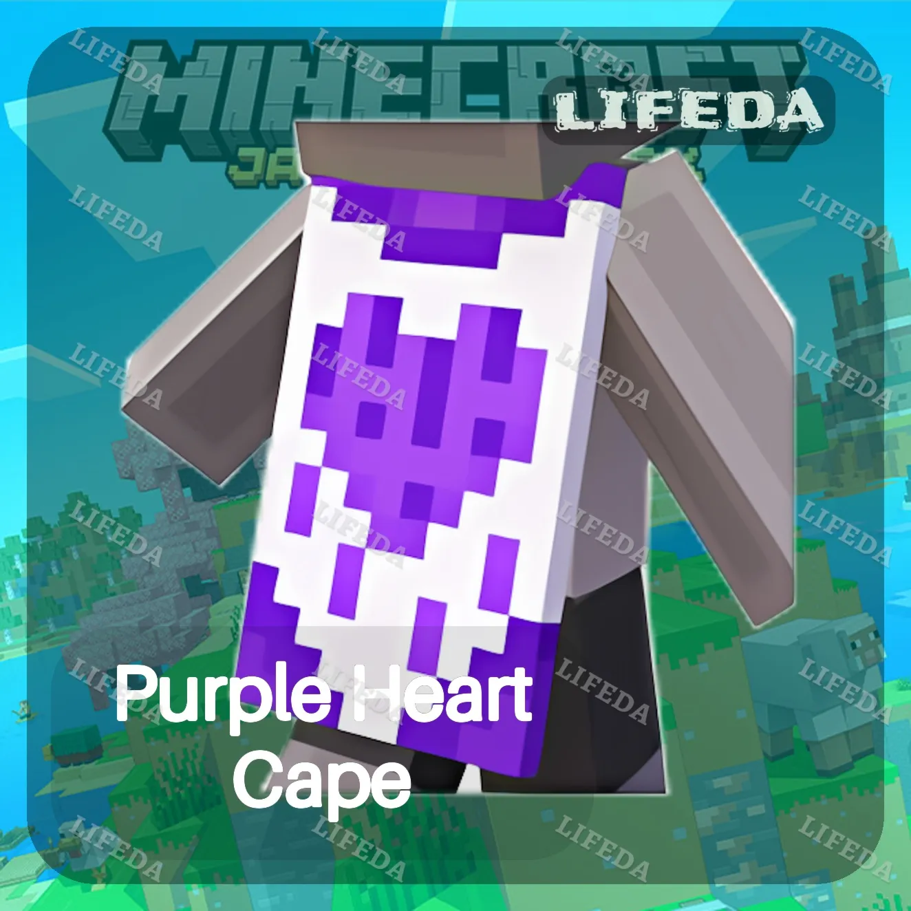 МАЙНКРАФТ ⛏️【Purple Heart Cape】🏗️СКИН • ТВИЧ ДРОПЫ / ДРОПСЫ • JAVA &amp; BEDROCK•GLOBAL