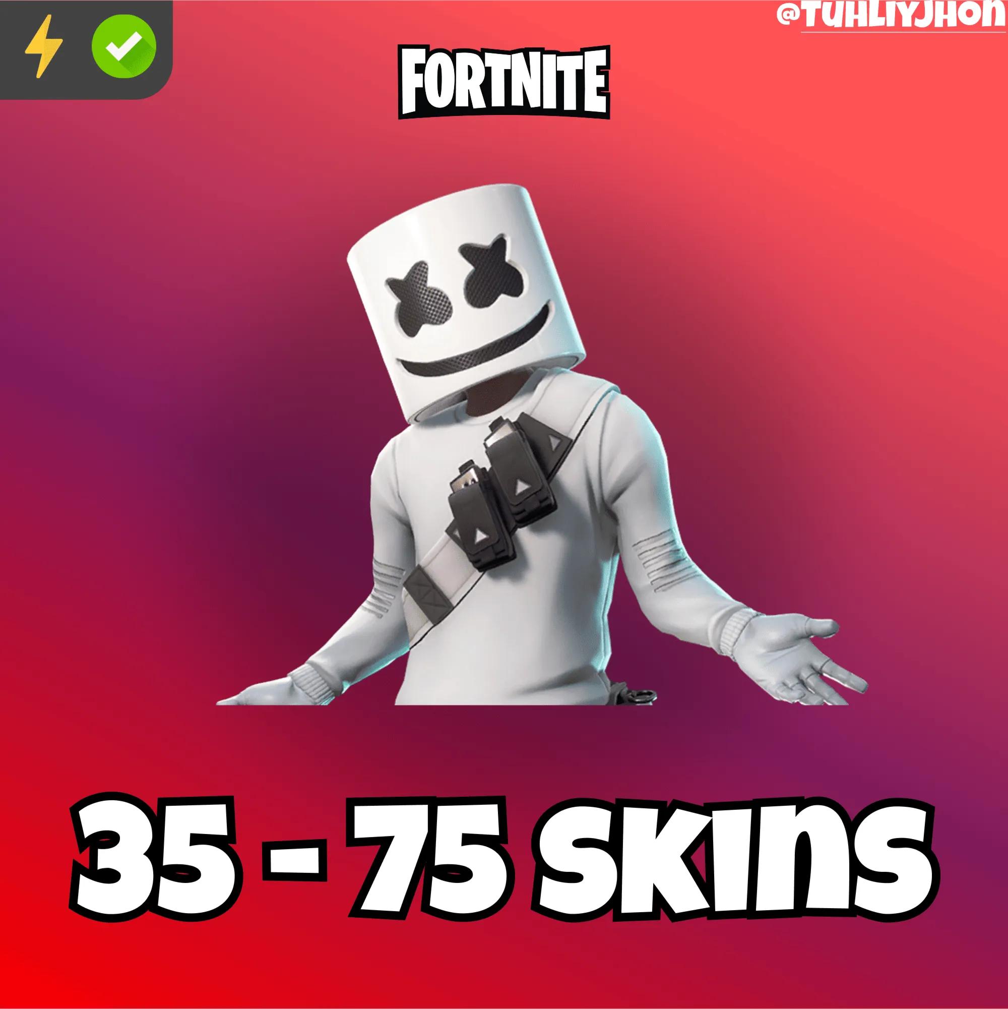 Fortnite 35-75 скинов + Полный доступ + Почта | Гарантия