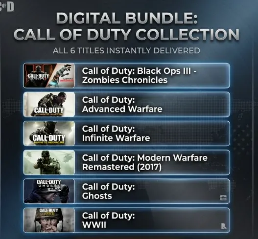 Call of Duty: Advanced Warfare,IW, BlackOps 3 +Zombie,Ghosts, WWII / Steam /Offline