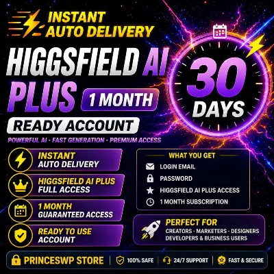⚡🟩 АВТОДОСТАВКА | HIGGSFIELD AI PLUS – Готовый Аккаунт на 1 