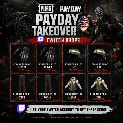 Челлендж стримера PUBG PAYDAY Challenge 💎 4/4 Застрявший пилот Srt Twitch Drop
