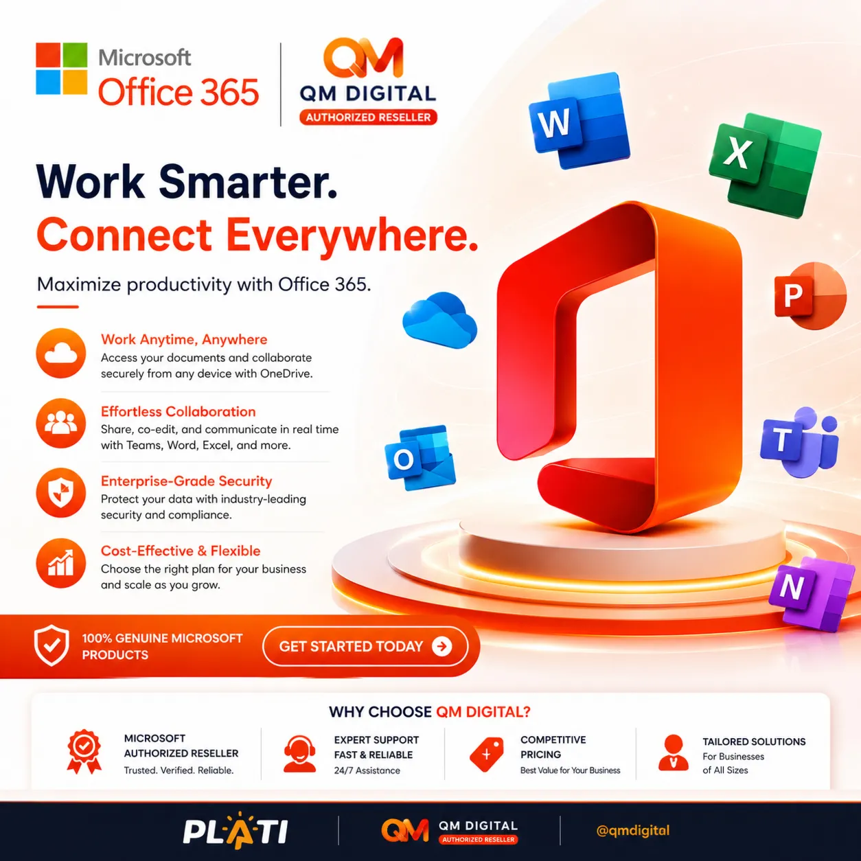 Microsoft Office 365 Premium - 1TB | 5 devices on your account | 1 Year Subscription