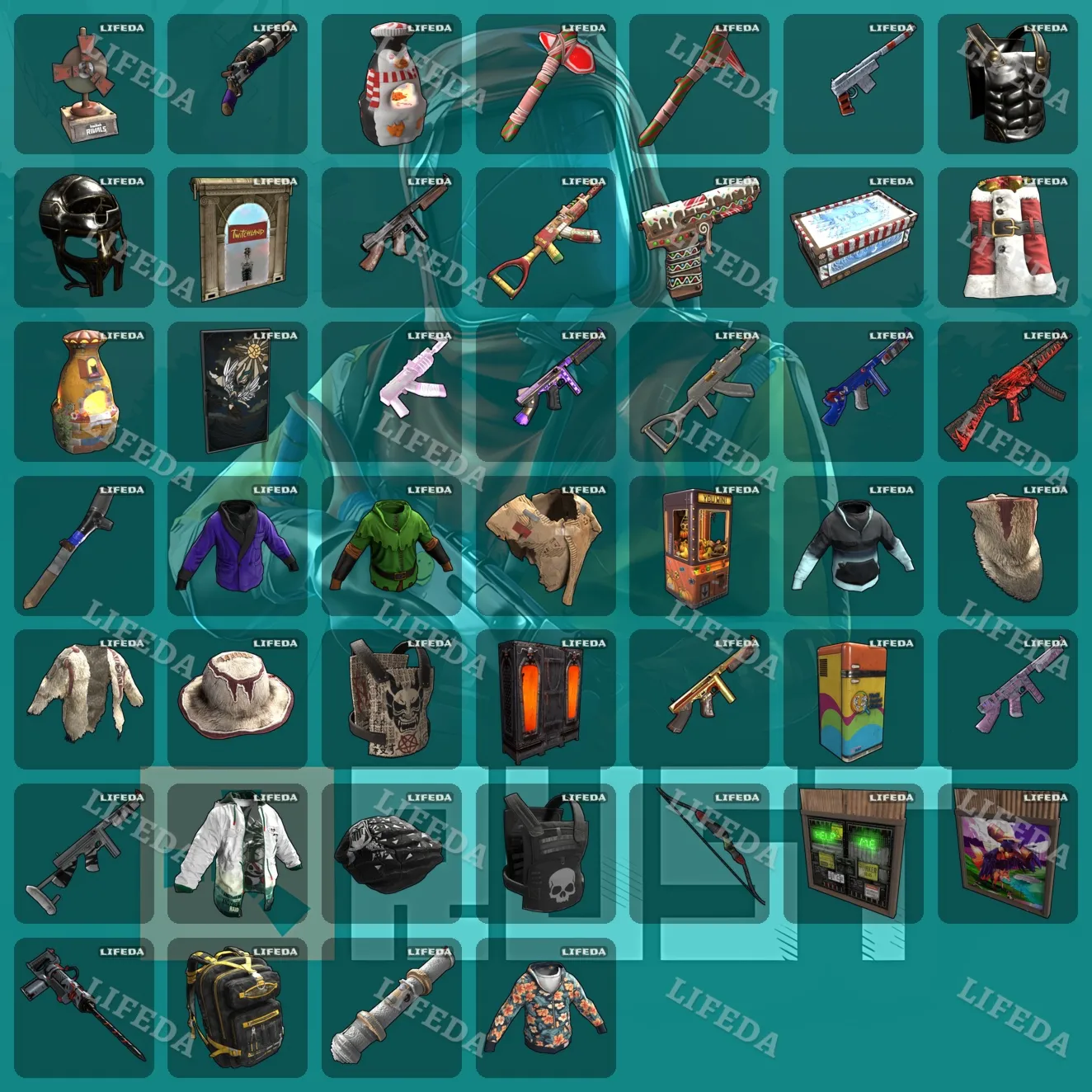 Rust [STEAM] STEAM ACCOUNT ⚒️【TWITCH / KICK DROPS】🛠️446+ SKINS•12--50 ROUNDS•9000+H