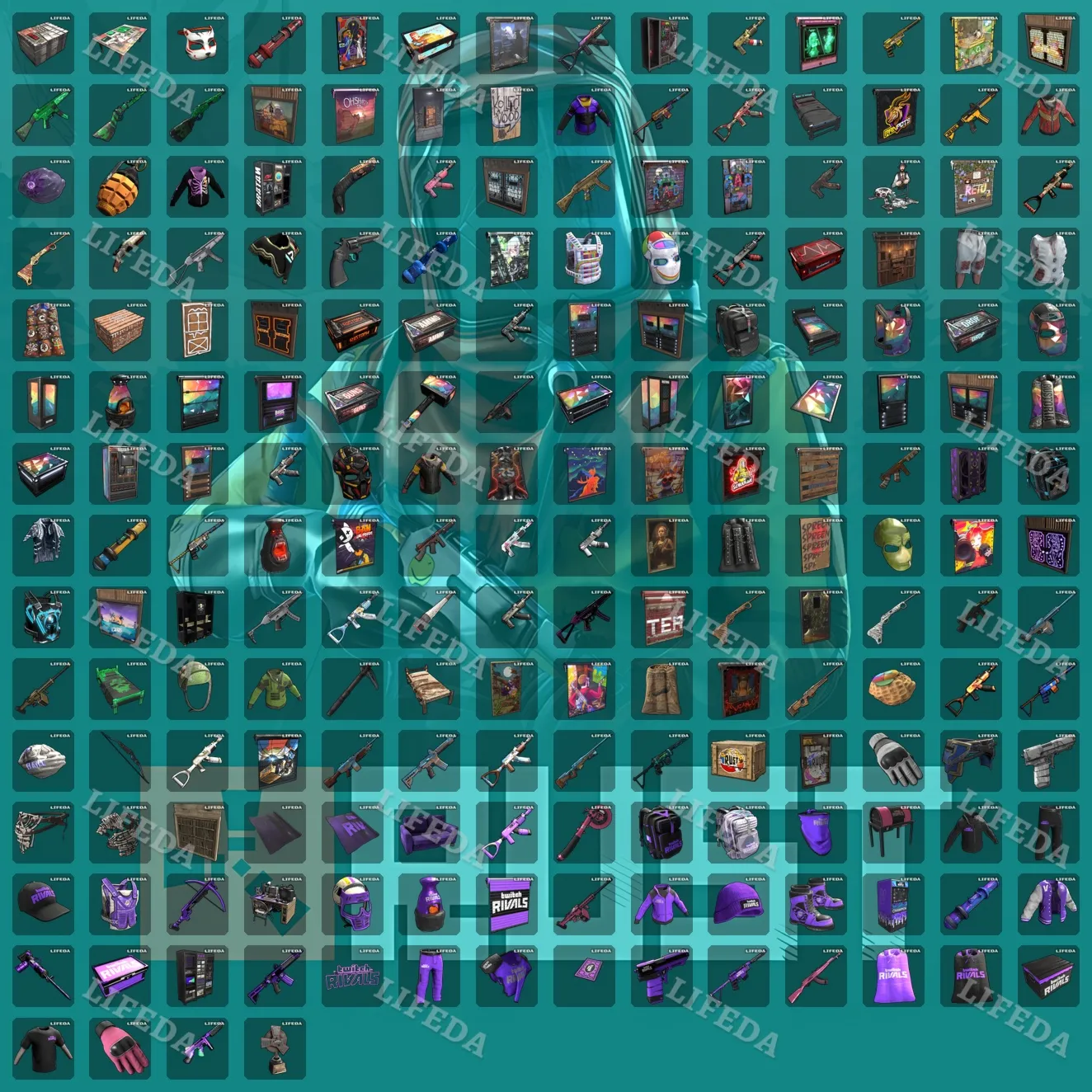 Rust [STEAM] STEAM ACCOUNT ⚒️【TWITCH / KICK DROPS】🛠️446+ SKINS•12--50 ROUNDS•9000+H