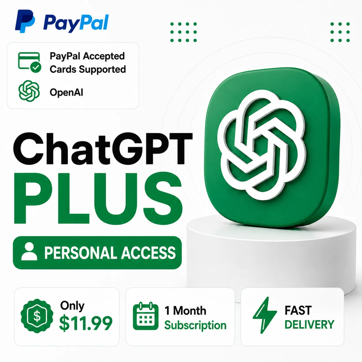 ChatGPT Plus / Go + Codex - Персональный доступ - 30 дней - Мгновенная доставка