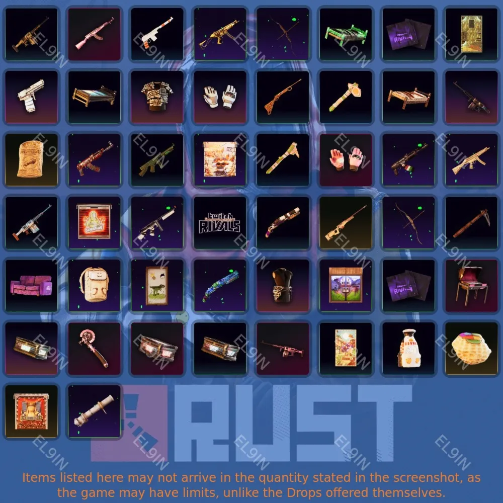 🎖️Rust🎲Твич Дропсы🏅50 предметов + 🎁