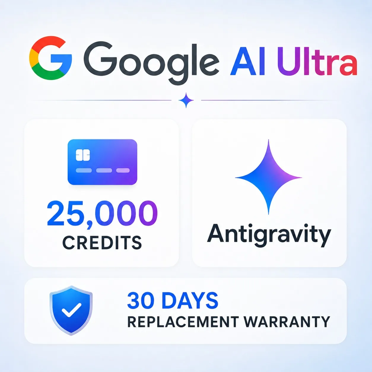 Gemini Ai ULTRA  |Antigravity | Veo3.1 FLOW | 25000 Credits | 30 days
