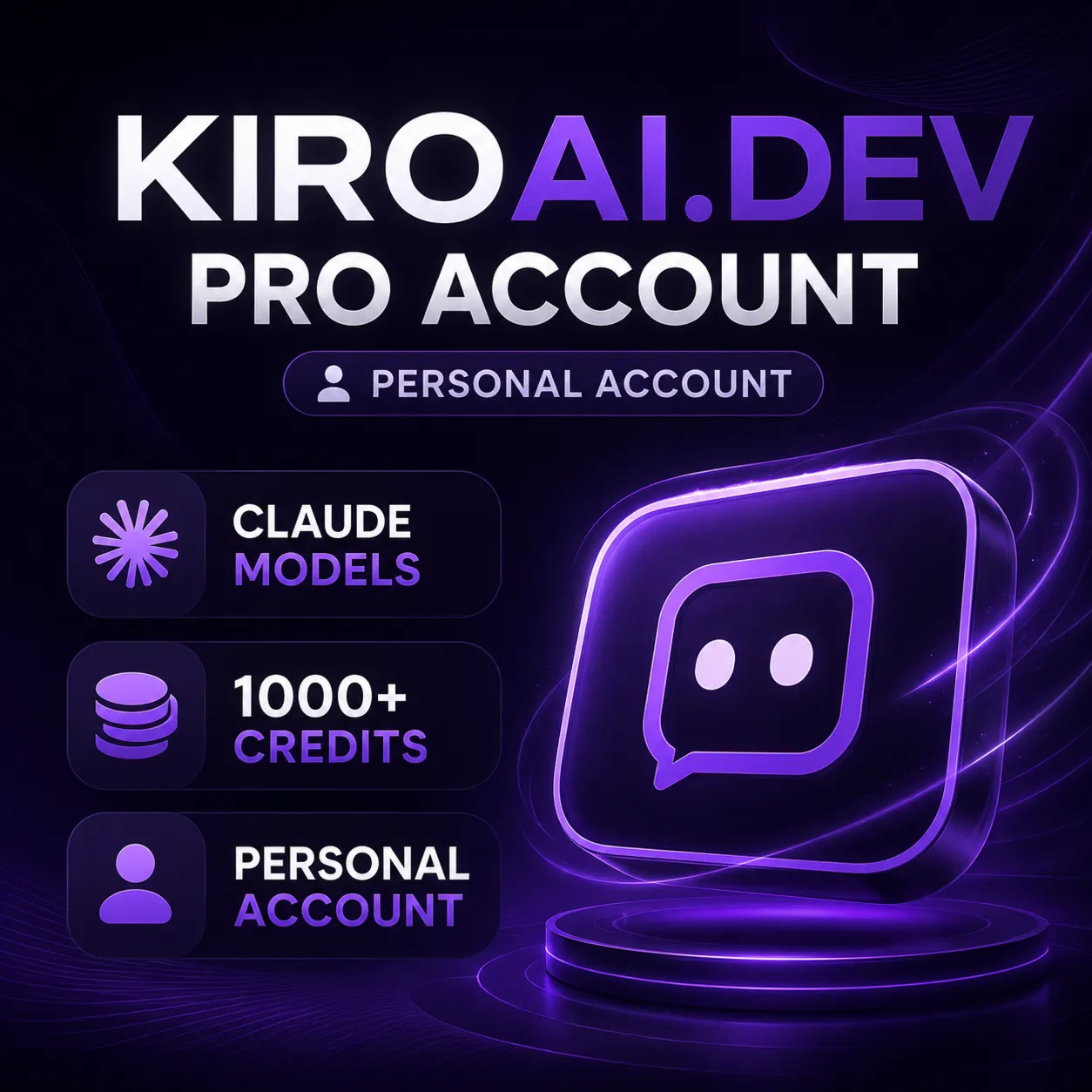 KIROAI.DEV PRO 1000+ КРЕДИТОВ | ЛИЧНЫЙ АККАУНТ