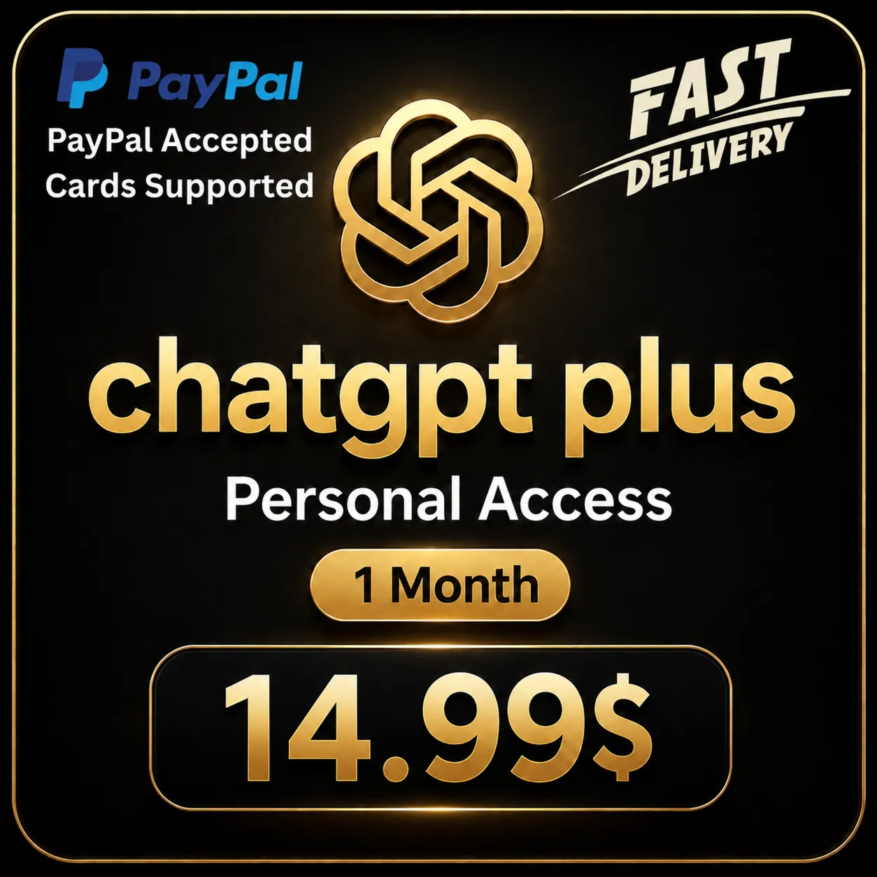 ChatGPT Plus 1 Месяц Персональный Доступ Мгновенная Доставка