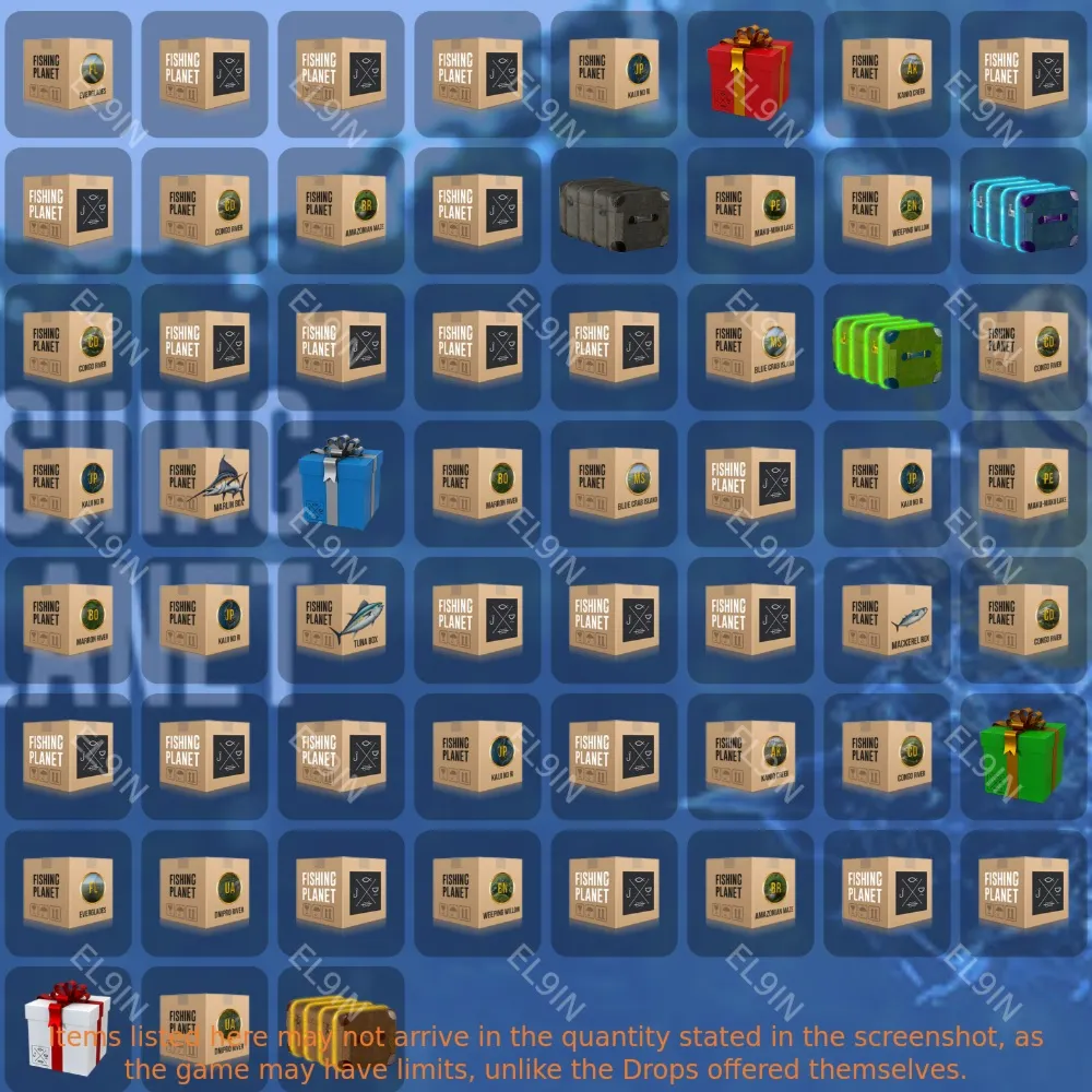 🎮Fishing Planet🌈Twitch Drops🎶59 items + 🎁