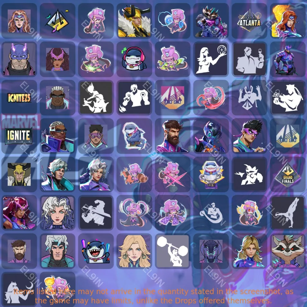 👑Marvel Rivals⭐Твич Дропсы🌌58 предметов + 🎁