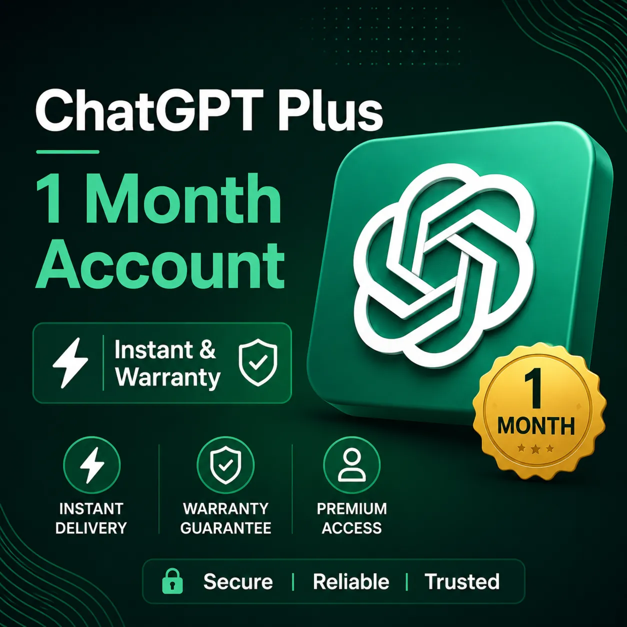 ChatGPT Plus на 1 месяц — Личный аккаунт | Мгновенная активация и гарантия.