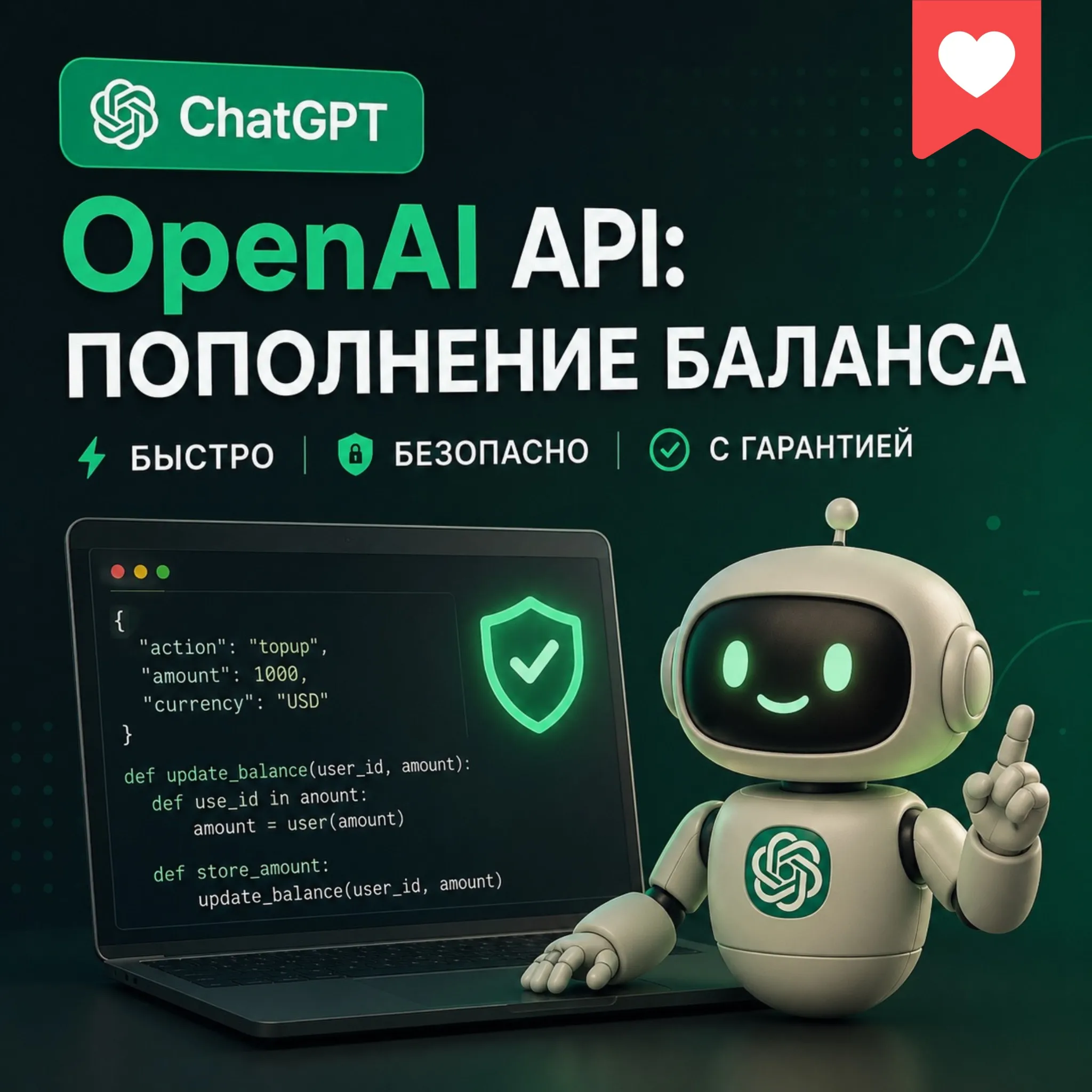 ChatGPT | OpenAI | Пополнение баланса API