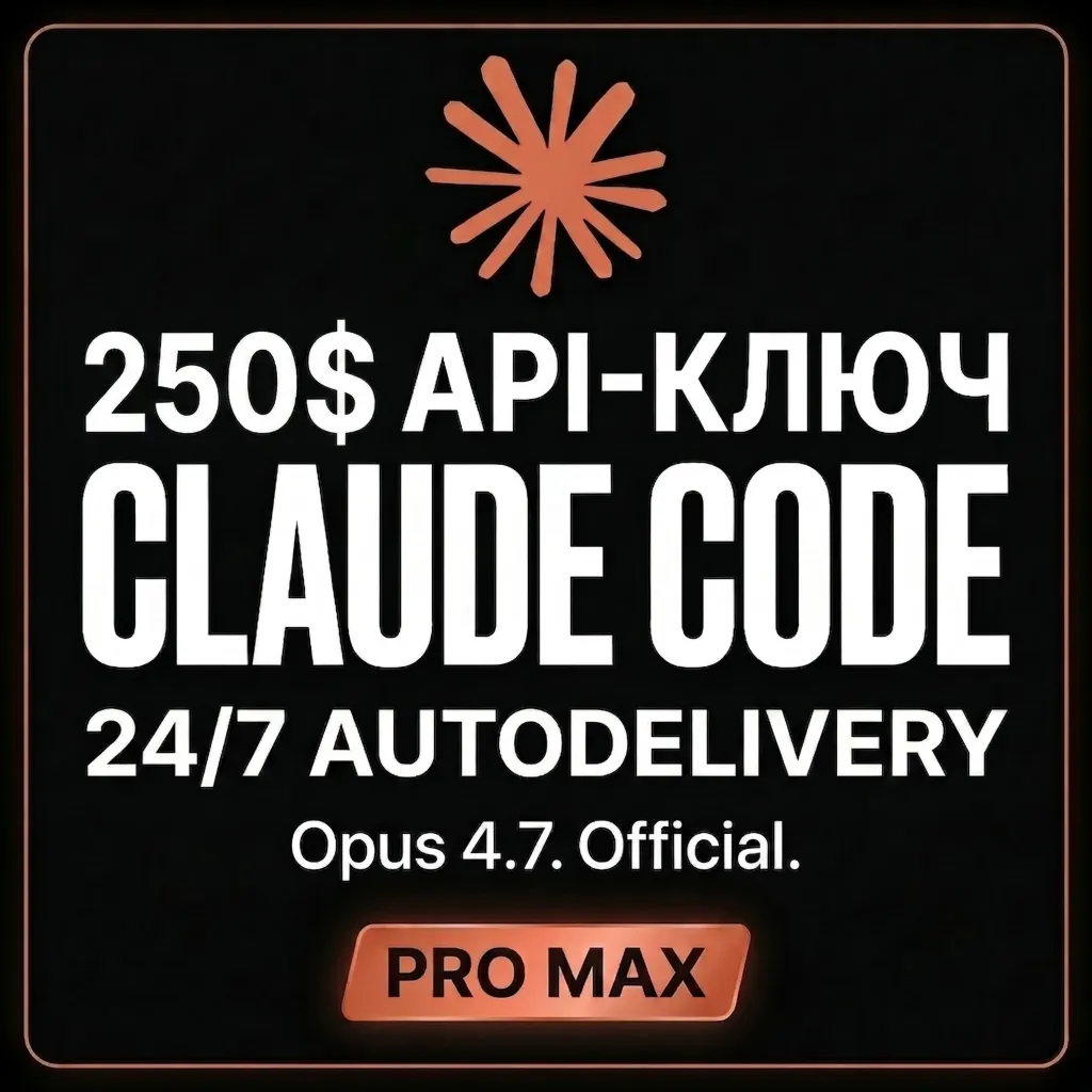 АВТОДОСТАВКА 24/7 | Купить CLAUDE CODE | OPUS 4.7 | ANTHROPIC API | Клод | MAX PRO
