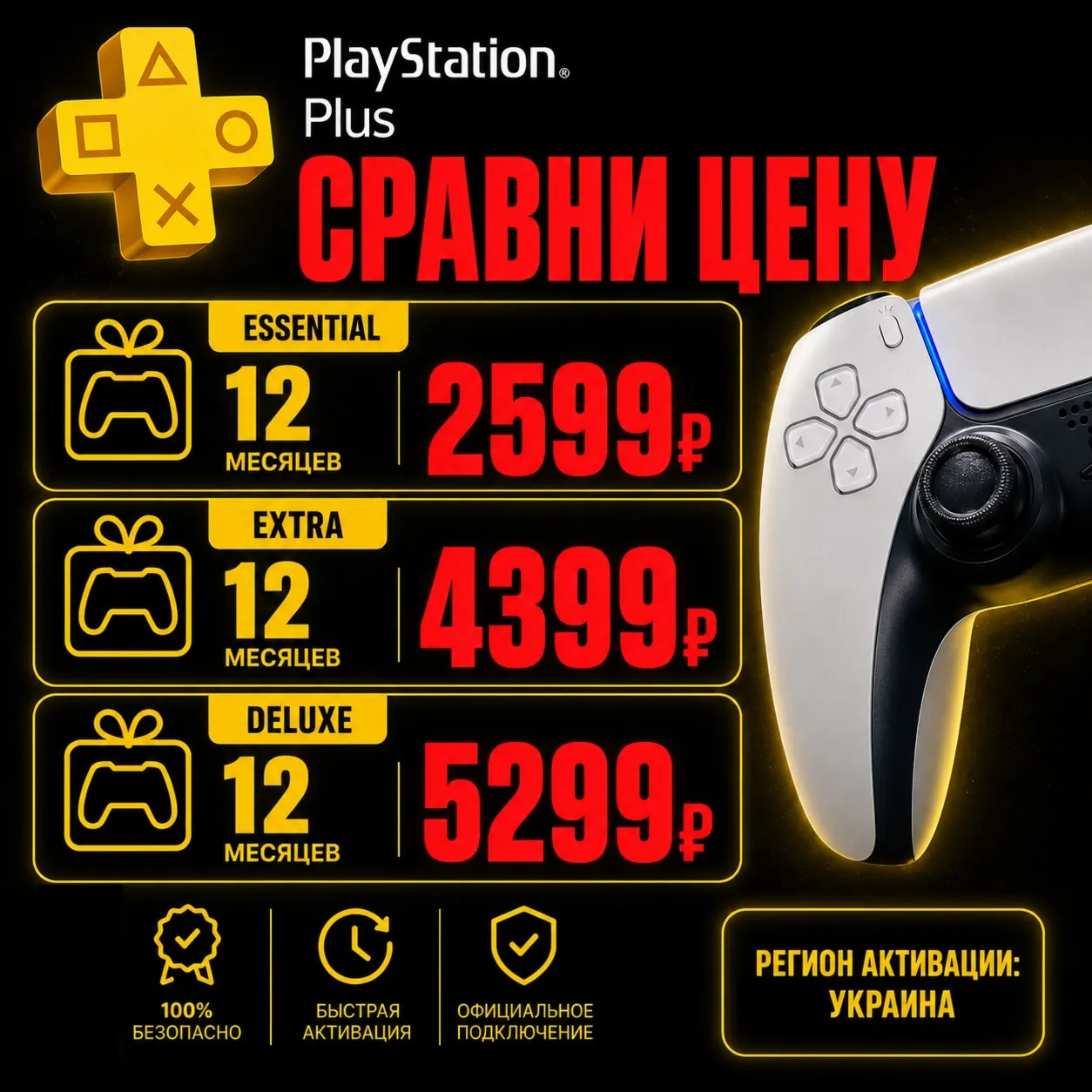 💲 СРАВНИ ЦЕНУ! PS PLUS ЛЮКС|DELUXE ЭКСТР|EXTRA + EA / SONY PLAYSTATION УКРАИНА