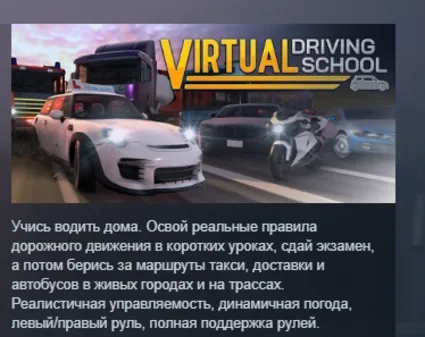 Virtual Driving School АВТОДОСТАВКА STEAM РОССИЯ