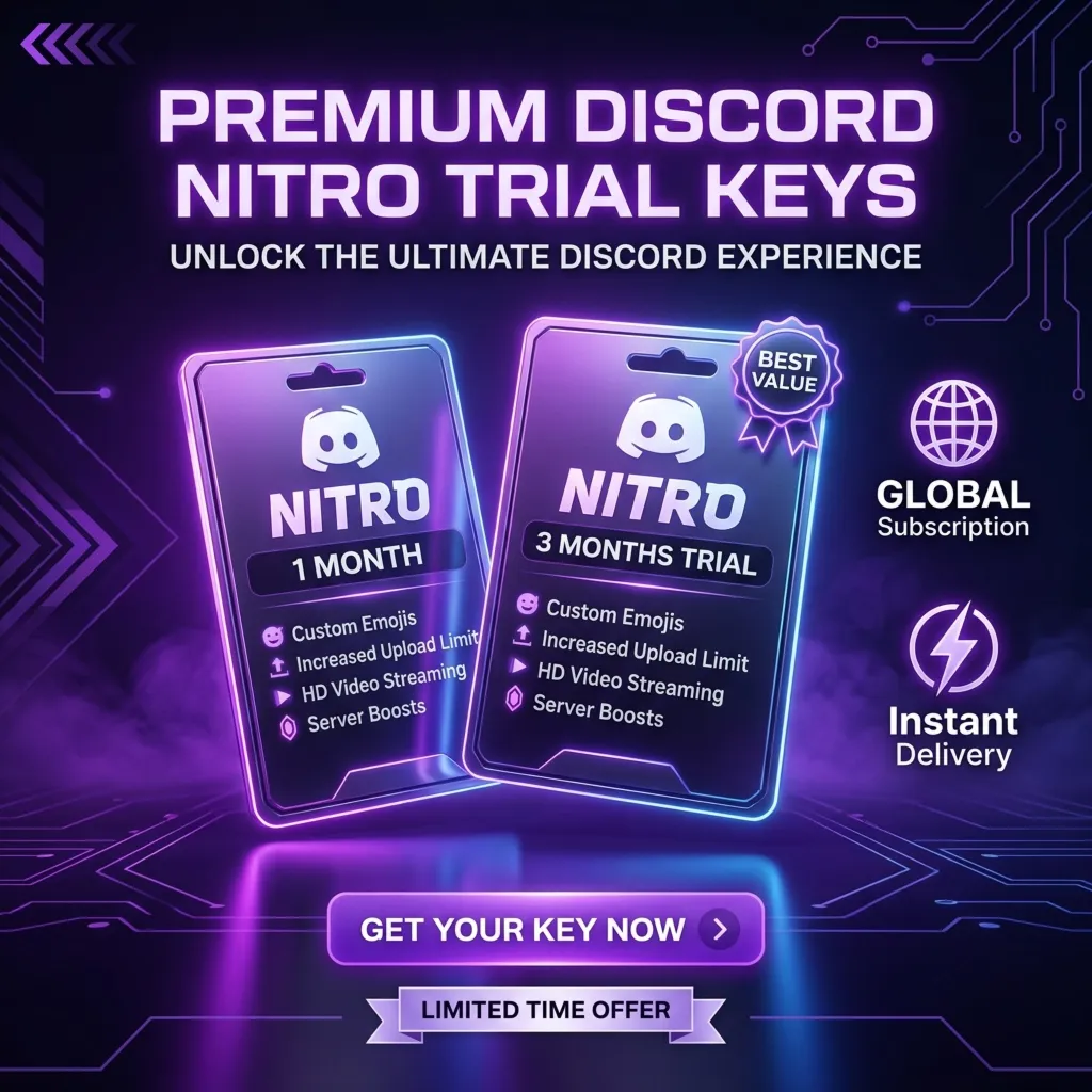 Discord Nitro 01 / 03 месяца | Trial Key | GLOBAL подписка | Мгновенная доста
