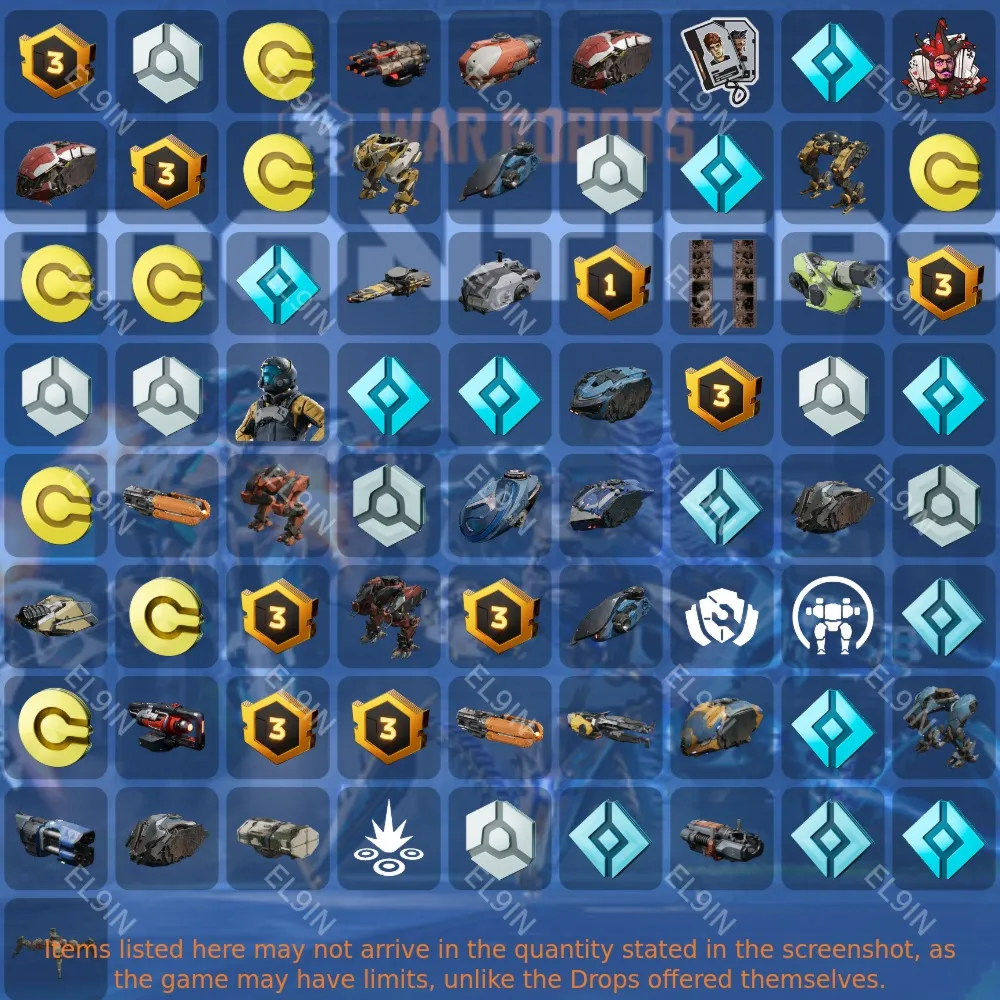 👑War Robots: Frontiers⚜️Твич Дропсы🏅73 предметов + 🎁