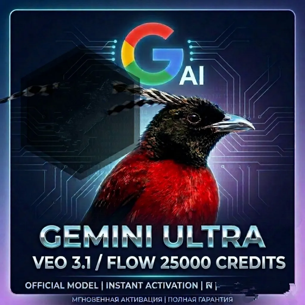 Gemini AI Ultra + Veo 3.1 + Flow 25K | Доступ на 30 дней и 1 день гарантии