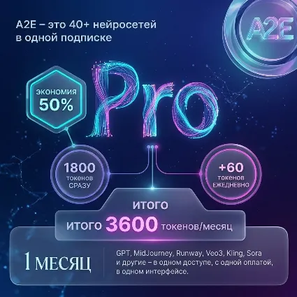 Личный аккаунт A2E тариф - Pro 1 месяц Гарантия полный срок