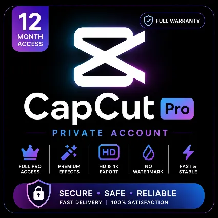 CapCut Pro – 12 месяц, личный аккаунт