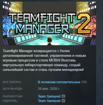 Teamfight Manager 2 АВТОДОСТАВКА STEAM РОССИЯ