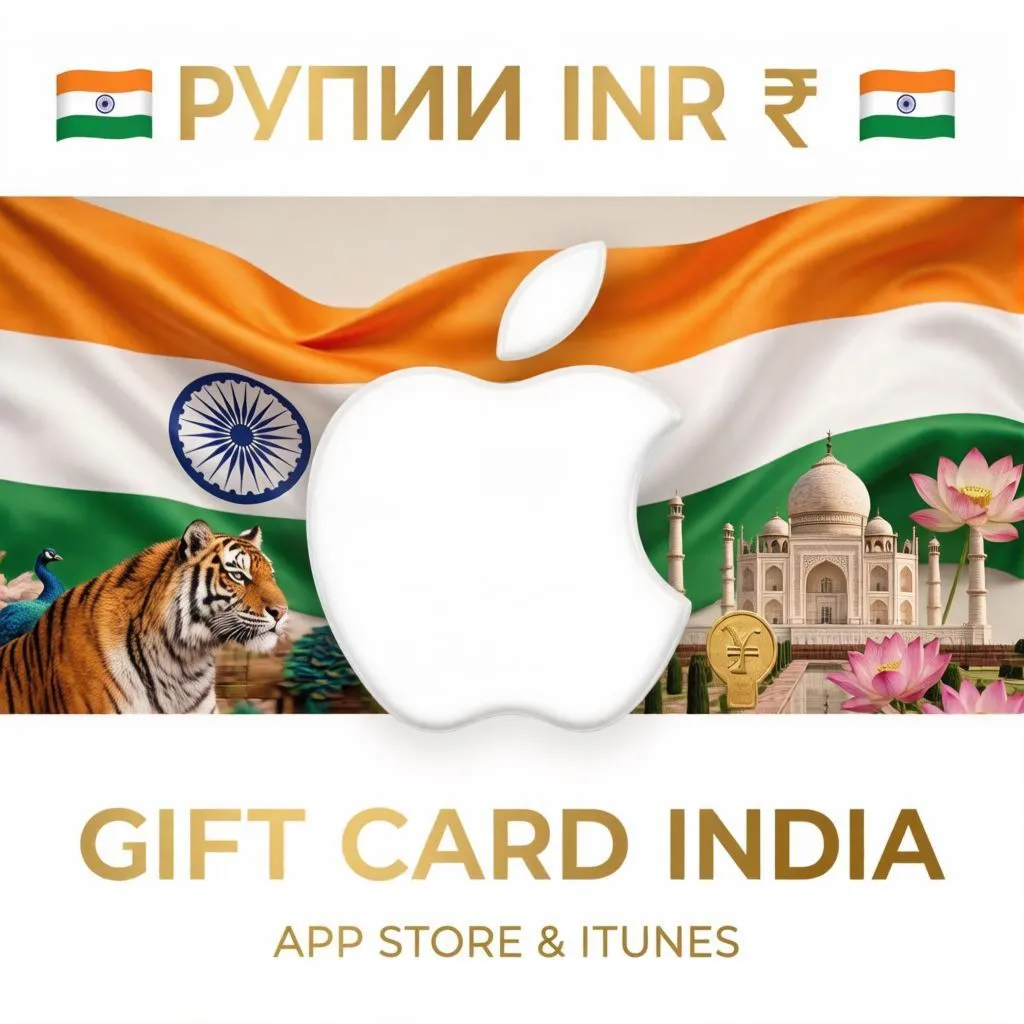 APPSTORE iTUNES ИНДИЯ КАРТА ПОПОЛНЕНИЯ APPLE ИНДИЯ от 100 INR ????????АВТОВЫДАЧА????????₹
