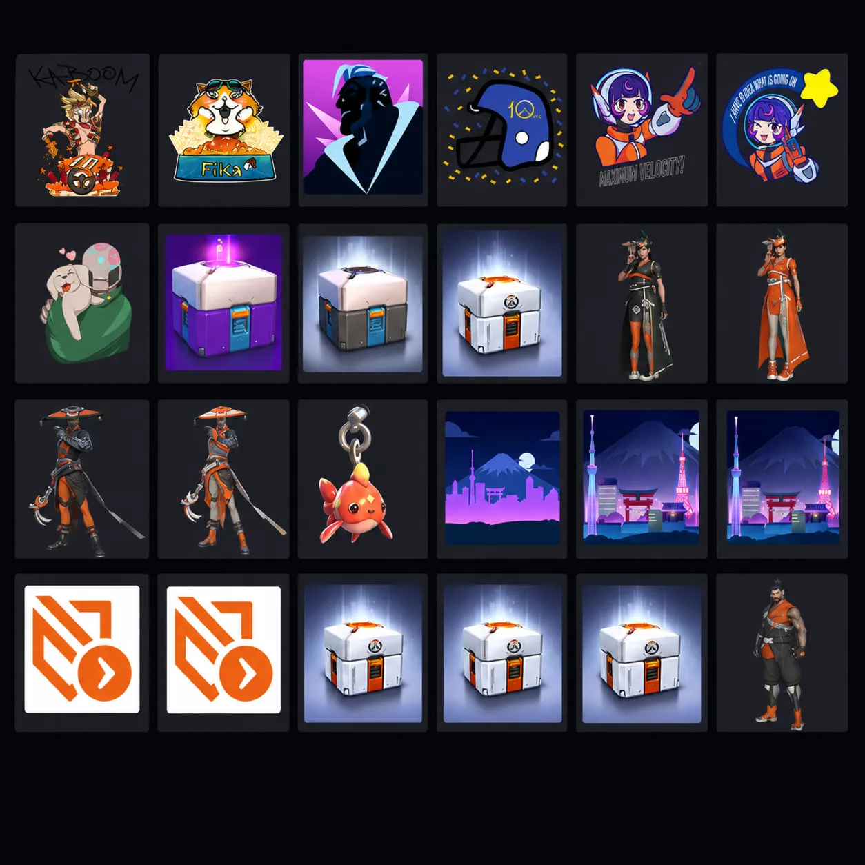 Overwatch 2 Twitch Drops 24 items
