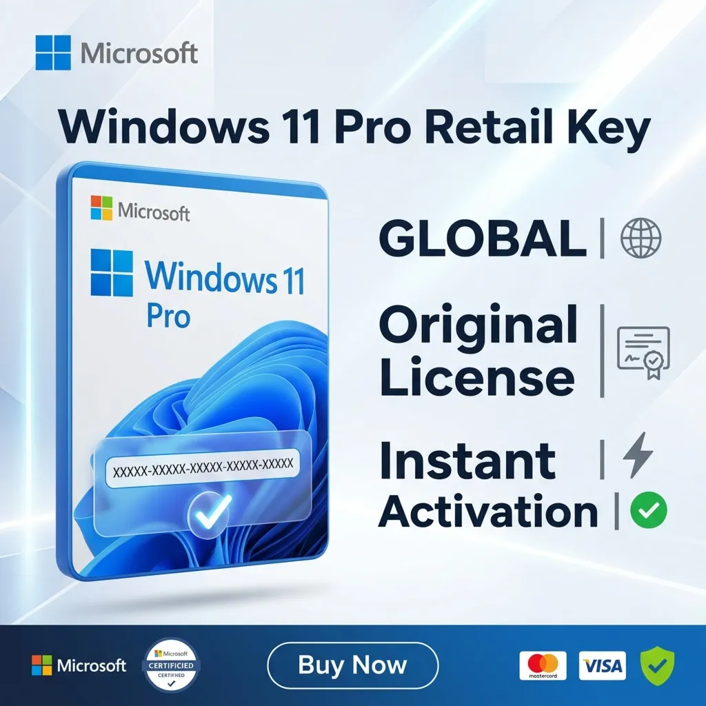 Windows 11 Pro Retail ключ GLOBAL | Оригинальная лицензия | Мгновенная активация |