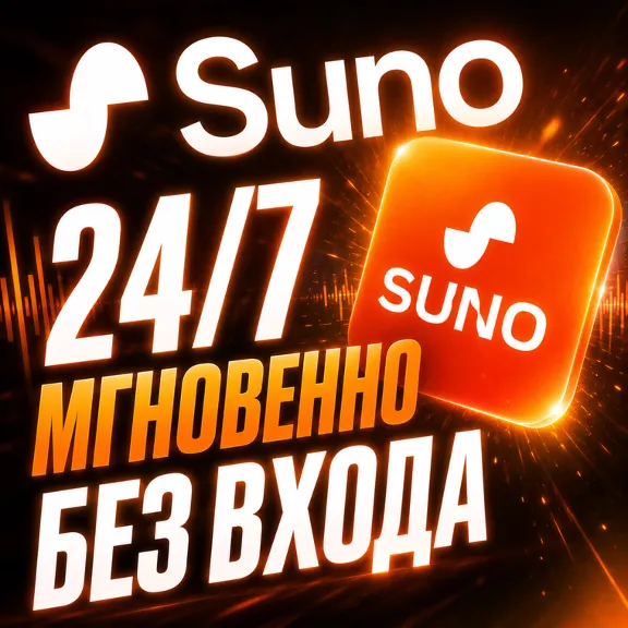 24/7 — SUNO AI — Pro/Premier — БЕЗ ОЖИДАНИЯ — НА ВАШ АККАУНТ