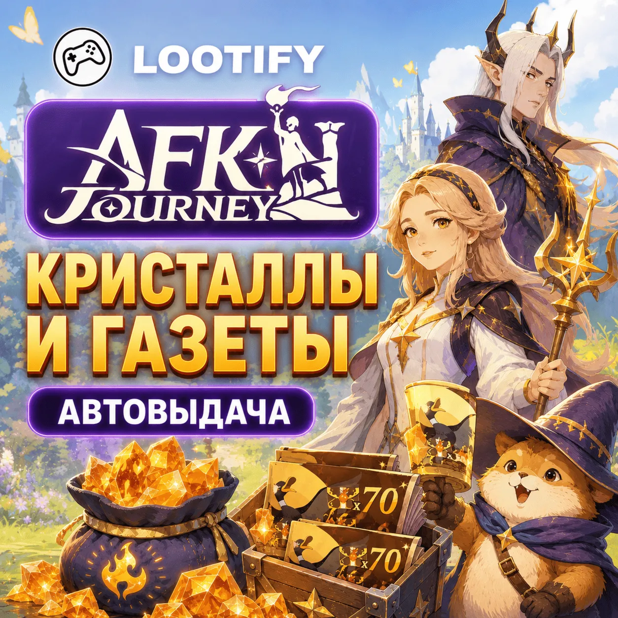 АВТО AFK Journey по ID | Кристаллы/Пропуски | Донат