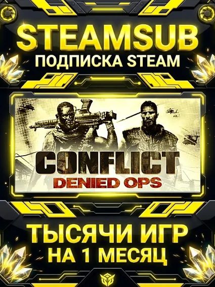 Conflict: Denied Ops + тысячи оффлайн игр — STEAMSUB подписка Steam на 1 месяц (30 дн