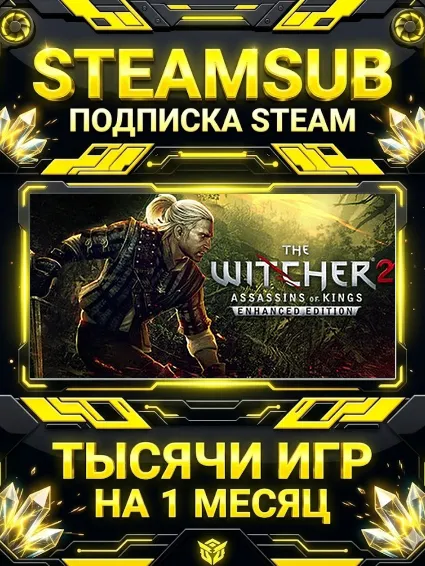 The Witcher 2: Assassins of Kings + тысячи оффлайн игр — STEAMSUB подписка Steam на 1