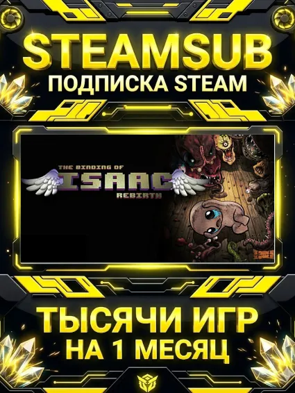 The Binding of Isaac: Rebirth + тысячи оффлайн игр — STEAMSUB подписка Steam на 1 мес