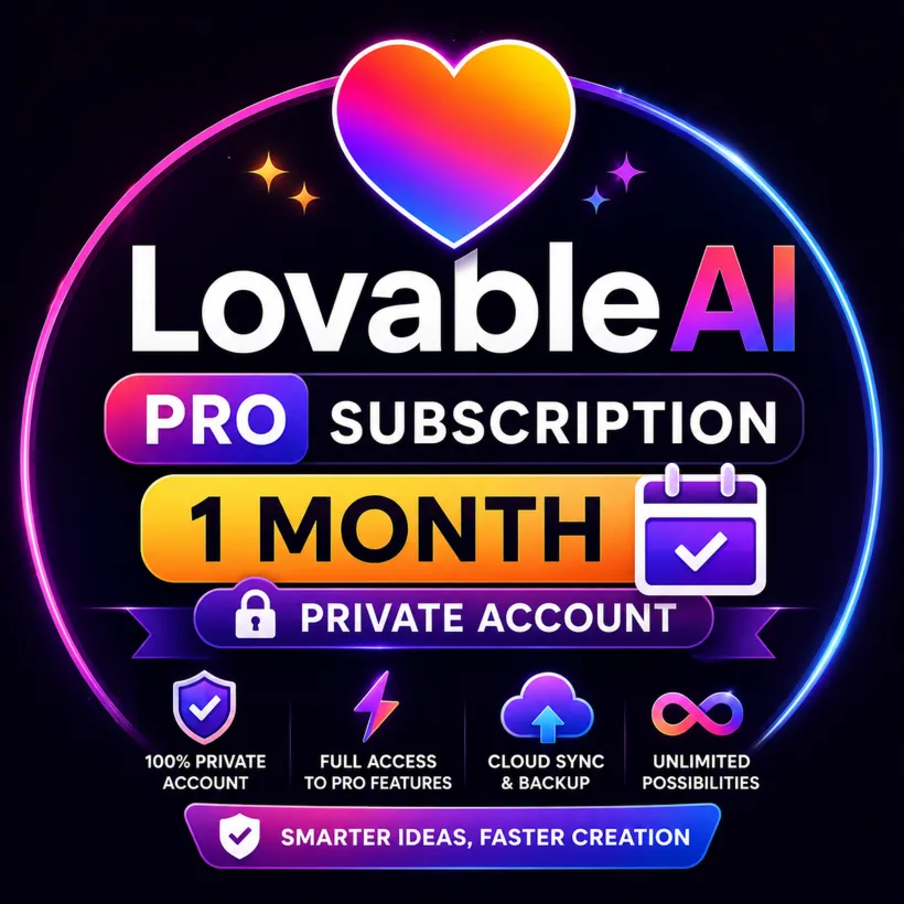 Подписка Lovable AI Pro на 1/2 месяца, 1 год, 305 кредитов - Личный аккаунт