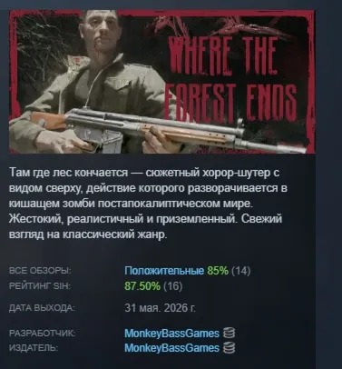 Where the forest ends АВТОДОСТАВКА STEAM РОССИЯ