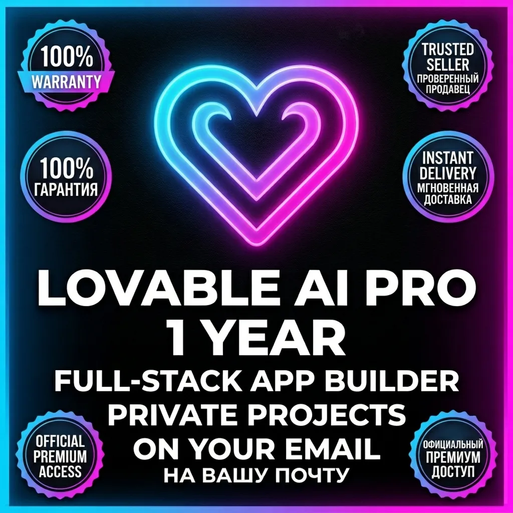 Lovable AI Pro 1 Год | Конструктор Приложений | Приватные Проекты На Email