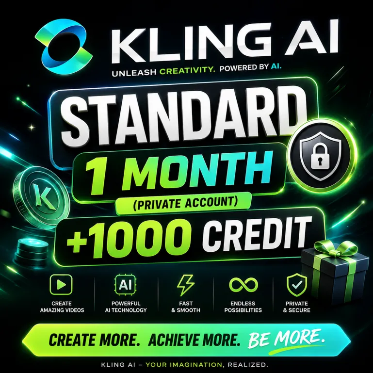 Kling AI — Стандартный 1 месяц (приватный аккаунт) +1000 кредитов